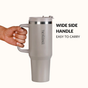 GripSip 40 Insulated Tumbler Bottle With Side Handle Urban Greige 1200ml