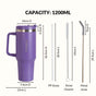 GripSip 40 Insulated Tumbler With Side Handle Viva Violet 1200ml