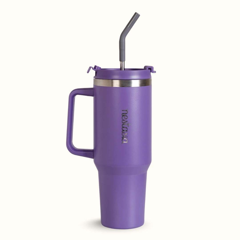 GripSip 40 Insulated Tumbler With Side Handle Viva Violet 1200ml