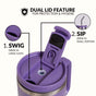 GripSip 40 Insulated Tumbler With Side Handle Viva Violet 1200ml