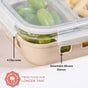 Gripso Dual Compartment Food Container 600ml Beige