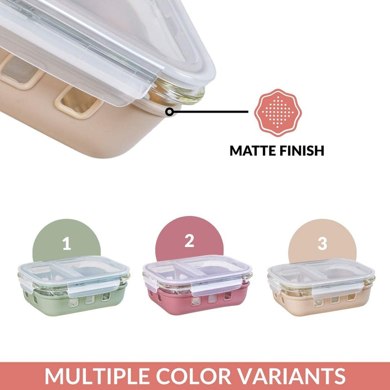 Gripso Dual Compartment Food Container 600ml Beige