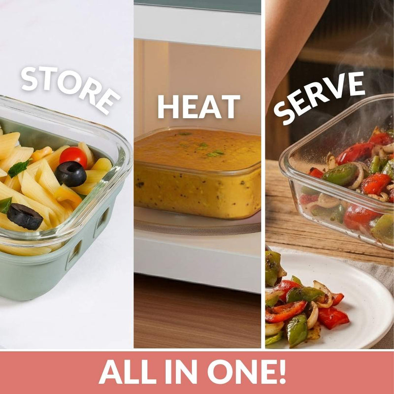 Gripso Dual Compartment Food Container 600ml Beige