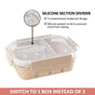 Gripso Triple Compartment Lunch Box 1000ml Beige
