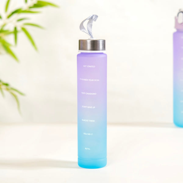 Gym Motivational Water Bottle Set Of 3 Lavender Blue