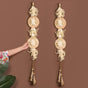 All Natural Wall Hanging With Sola Flowers And Dried Grass Set Of 2