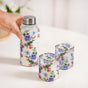 Wildflower Glass Bottle And Tumbler Gift Set Of 3