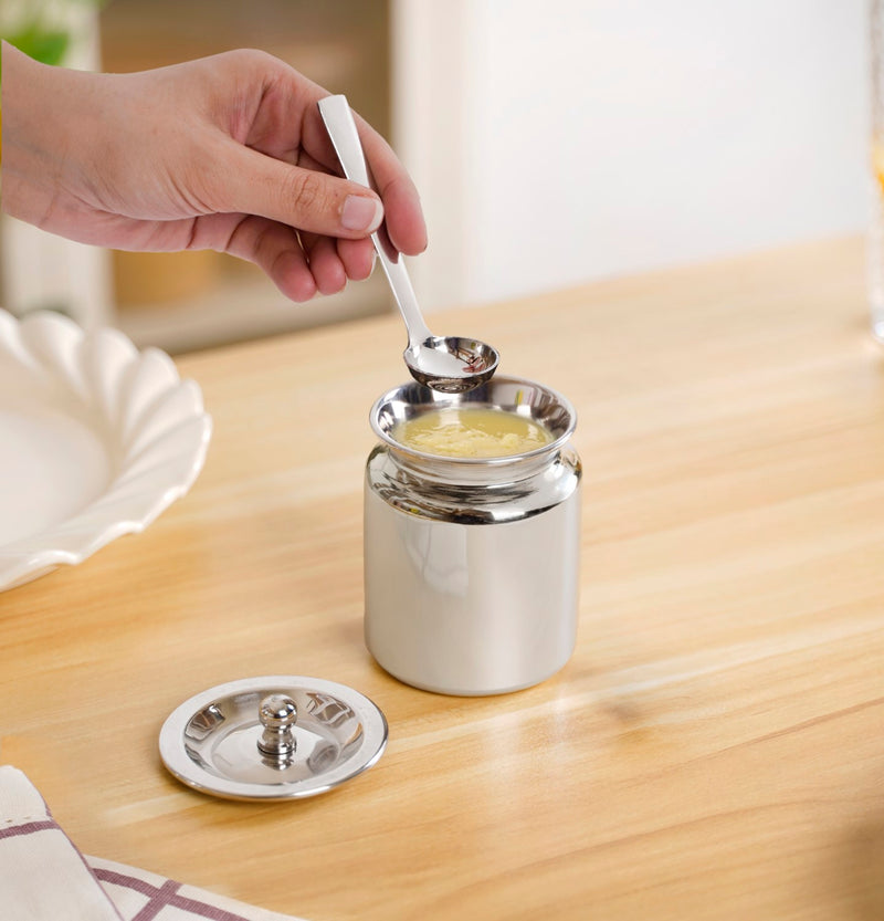 Small Ghee Pot With Spoon 200ml
