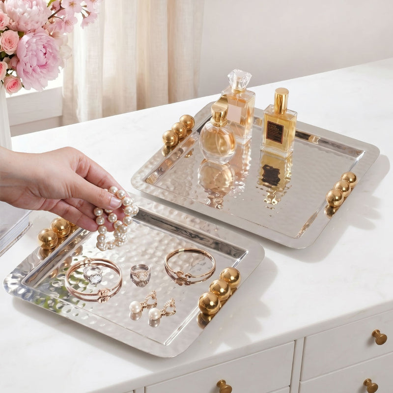 Atelier Ornate Square Tray Set Of 2