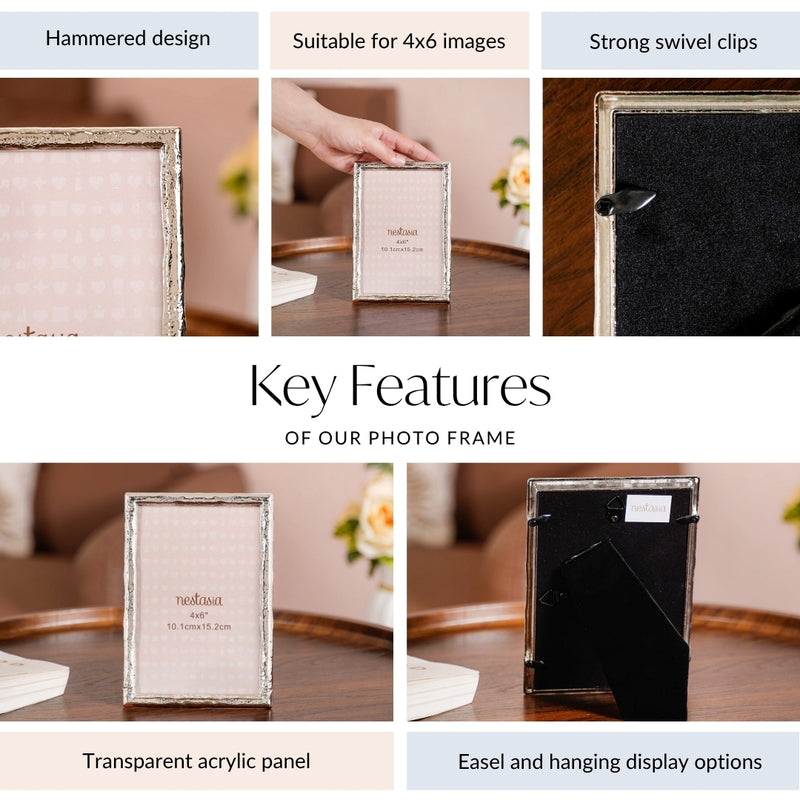 Hammered Photo Frame Small 4x6"