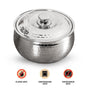 Hammered Stainless Steel Double Walled Casserole 2000ml
