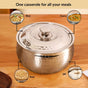 Hammered Stainless Steel Insulated Casserole 3000ml