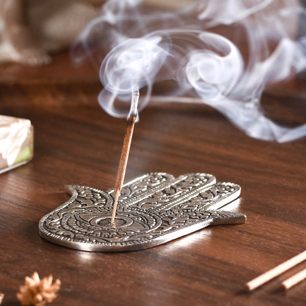 Hamsa Evil Eye Agarbatti Stand With Vanilla Incense Sticks