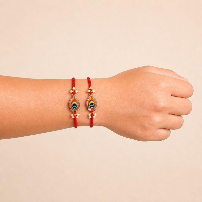 Morpankh Rakhi Duo Set