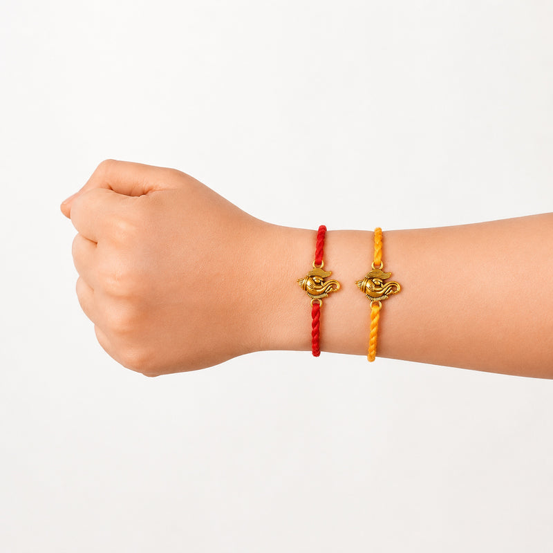 Shubh Ganesh Rakhi Duo Set