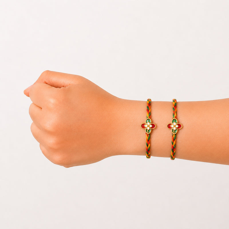 Meenakari Motif Rakhi Gift Set