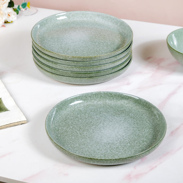 Sera Ceramic Dinner Plate Set Of 6 Sage Green 10 Inch