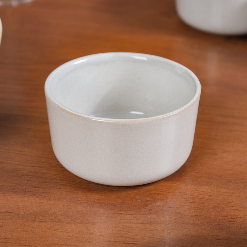 Pallor Ceramic Small Bowl Light Grey Set Of 6 200ml