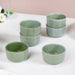 Pallor Set Of 6 Round Ceramic Small Bowl Sage Green 200ml