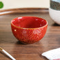 Set Of 4 Leaf Embossed Ceramic Small Bowl 250ml