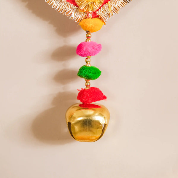 Festive Bell Multicolour Wall Hanging Set of 2