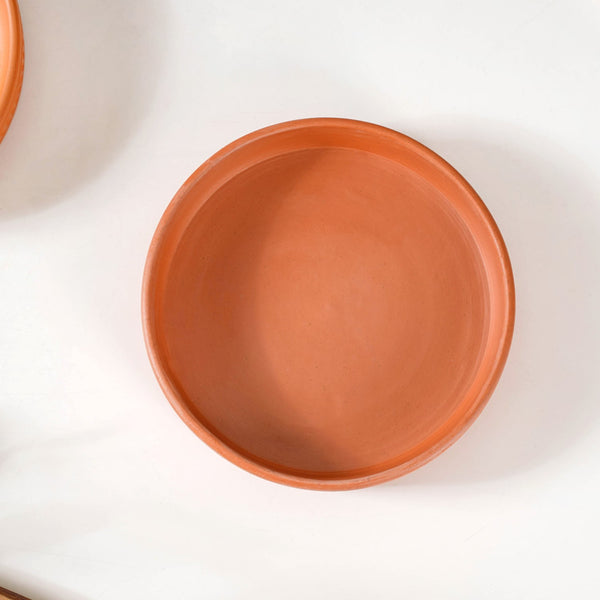 Terracotta Deep Dish Snack Plates 7 Inch Set Of 4