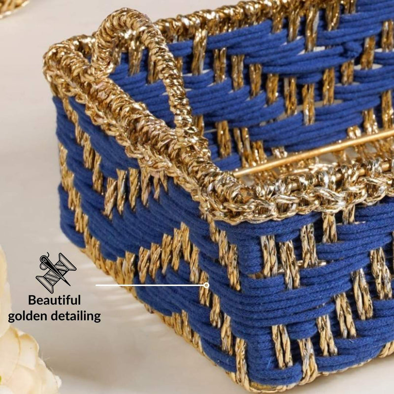 Handwoven Basket Blue