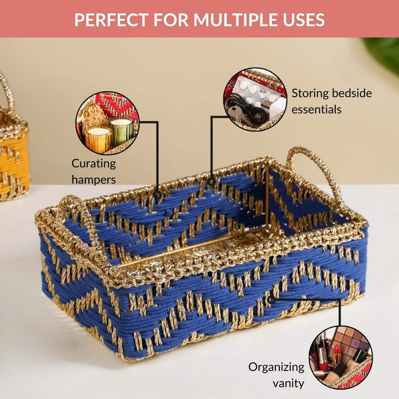 Handwoven Basket Blue
