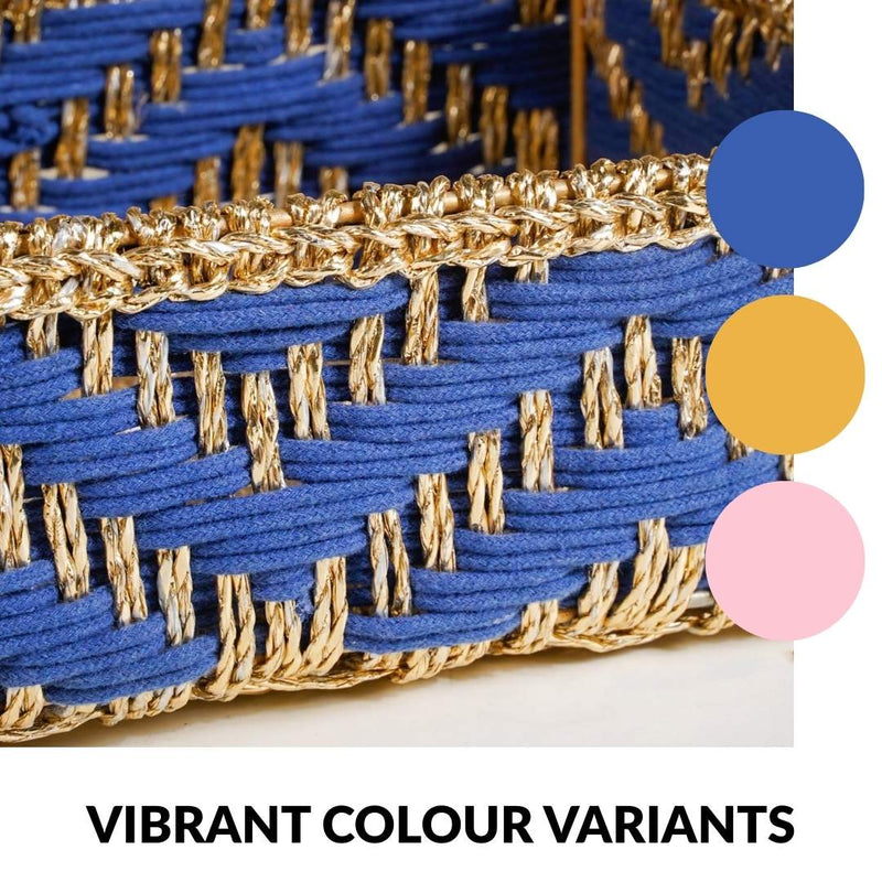Handwoven Basket Blue
