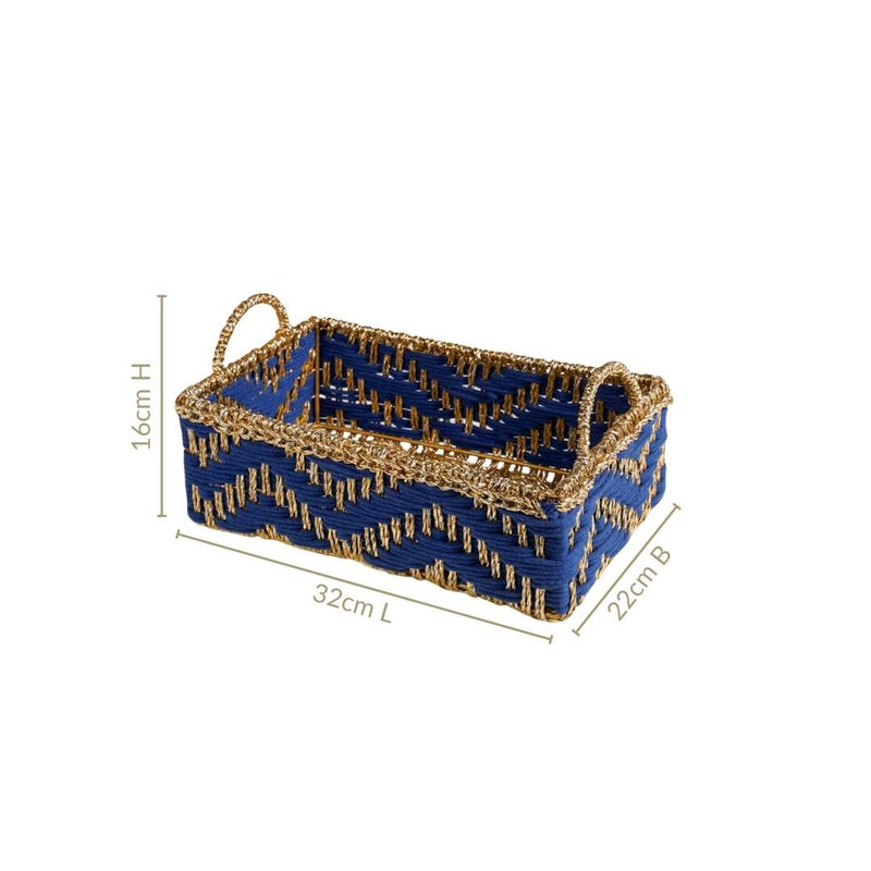 Handwoven Basket Blue