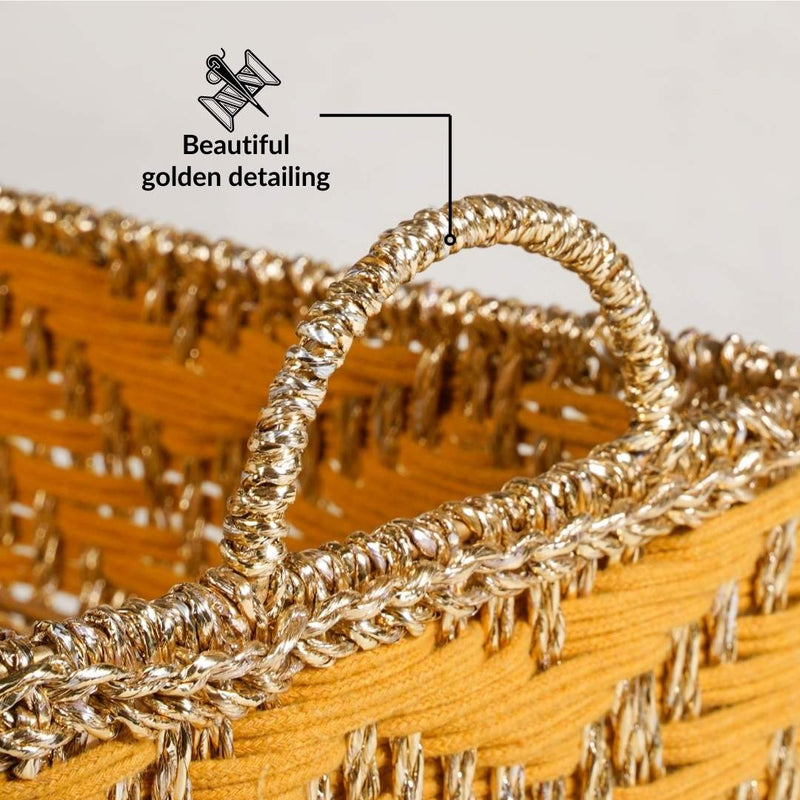 Handwoven Tray Yellow