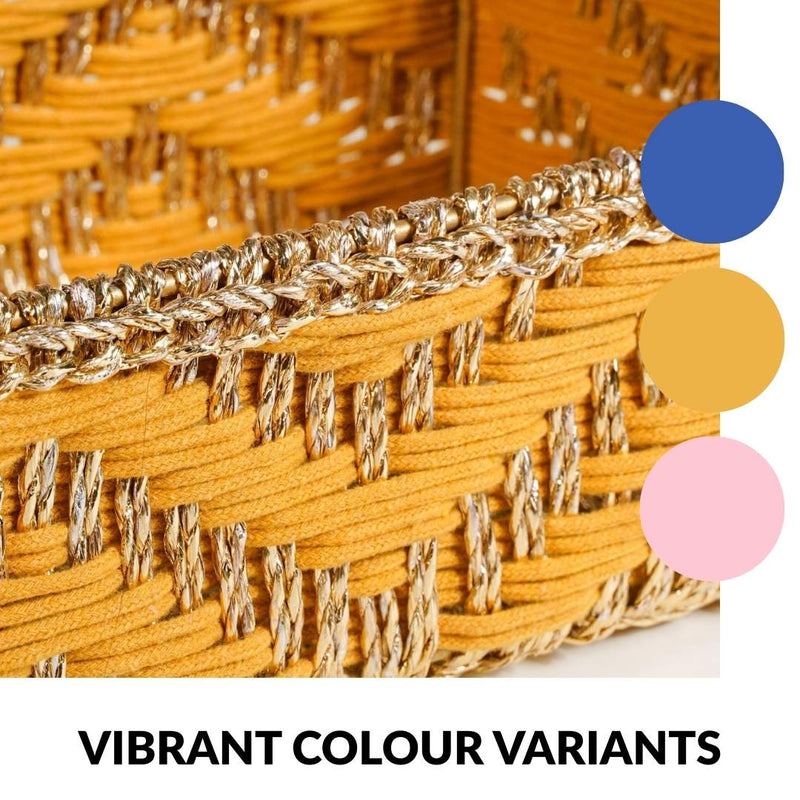 Handwoven Tray Yellow