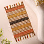 Plain Weave Kilim Design Handcrafted Cotton Mat 38x20 Inch