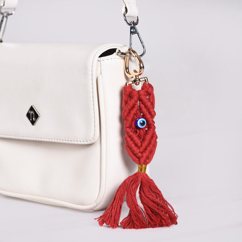 Macrame Evil Eye Keychain Set Of 4