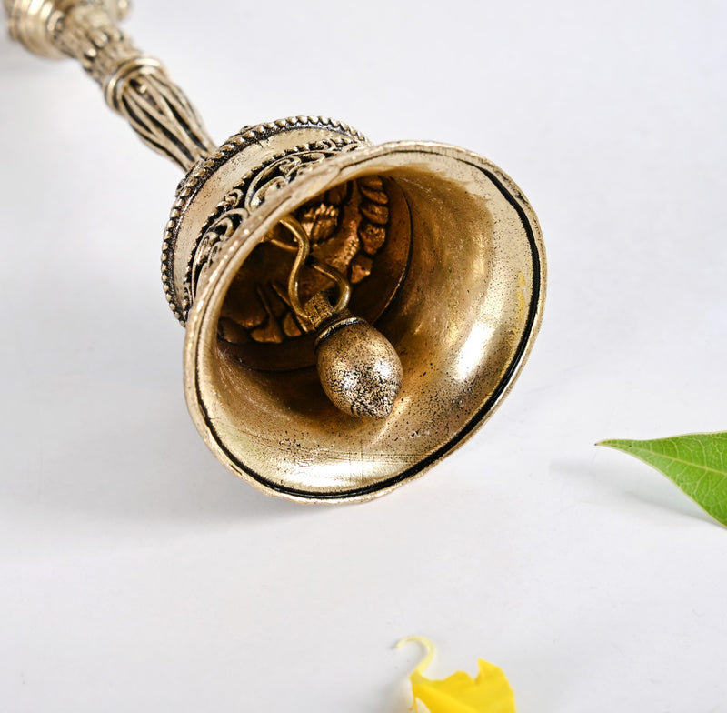 Hanuman Pure Brass Ghanti For Mandir With Gift Box 10cm