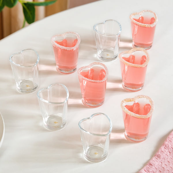 Heart Tequila Shot Glasses Set Of 9 50ml