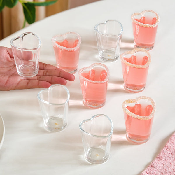 Heart Tequila Shot Glasses Set Of 9 50ml