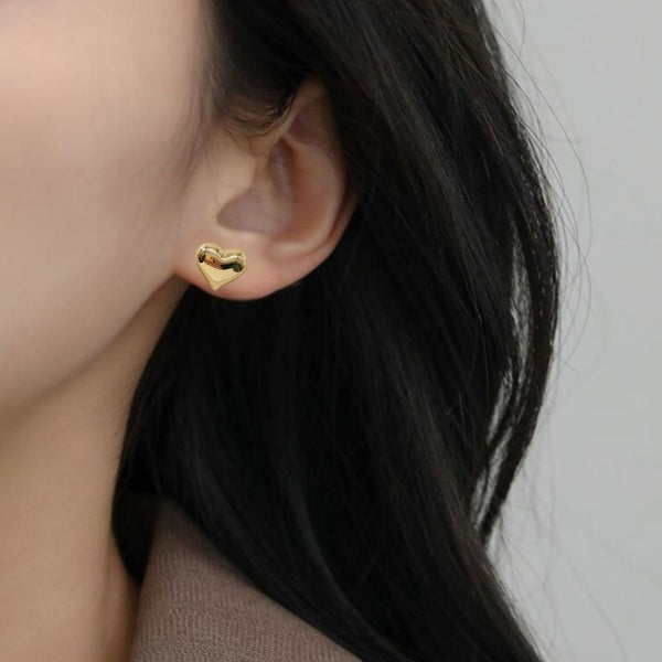 Heart Of Gold Studs