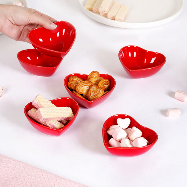 Heart Shaped Bowls Set of 6