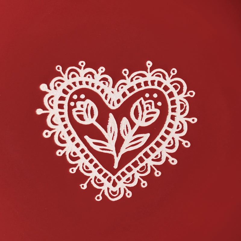 Hearty Ceramic Dessert Plate Red Set Of 2 15cm