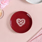 Hearty Ceramic Dessert Plate Red Set Of 2 15cm
