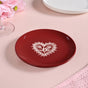 Hearty Ceramic Dessert Plate Red Set Of 2 15cm