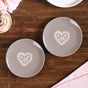 Hearty Ceramic Dessert Plate Taupe Grey Set Of 2 15cm