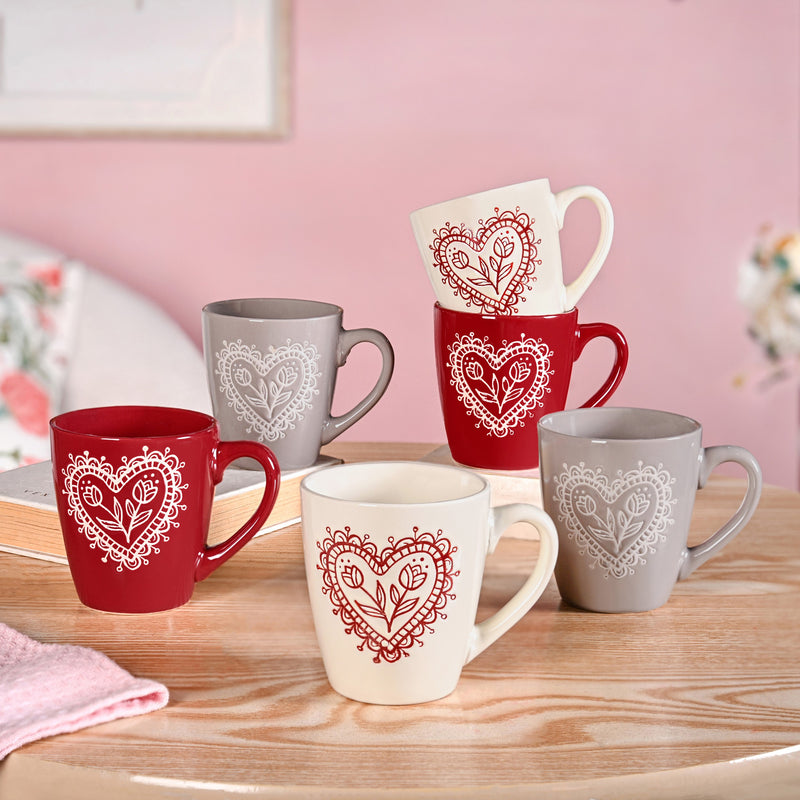 Hearty Floral Cup Set Of 6 210ml