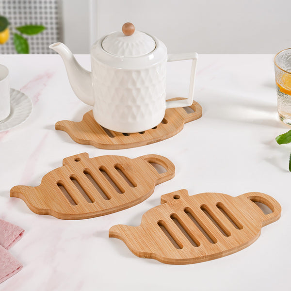 Heat Resistant Bamboo Teapot Table Coaster