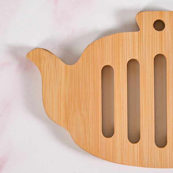 Teapot Trivet With Heat Resistant Bamboo