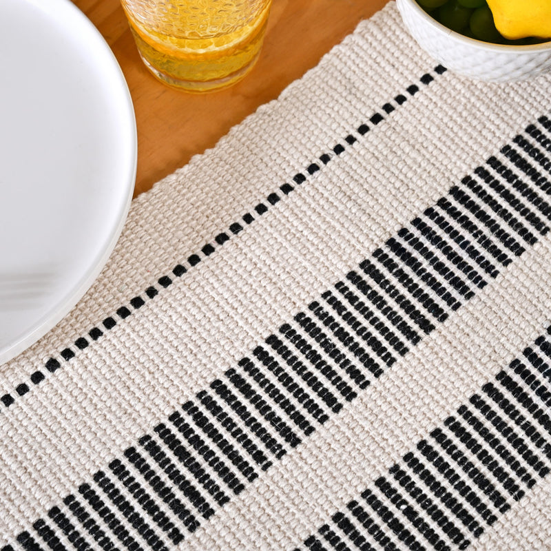 Heritage Loom Fringed Cotton Runner 180x33cm