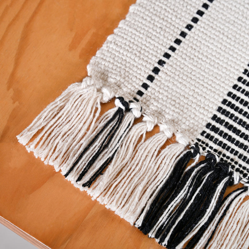 Heritage Loom Fringed Cotton Runner 180x33cm