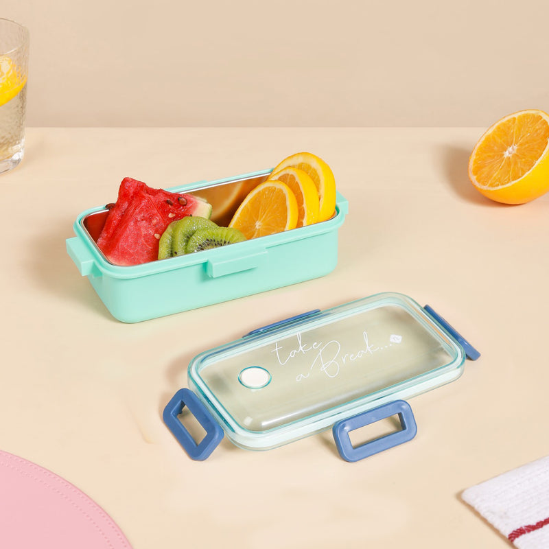 Leak-Proof Stainless Steel Lunch Box Small Mint 530ml