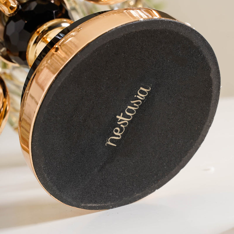 Decorative Glass Bowls With Rotating Metal Stand